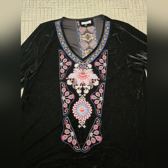 NWT Paparazzi Size XL V Neck Embroidered Long Sleeve Sweater Top Boho Western - Picture 12 of 13